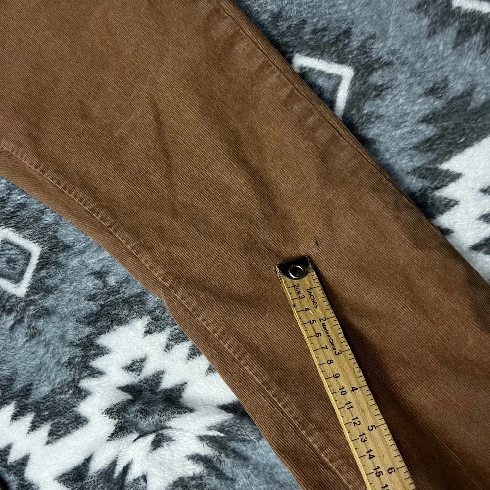 Murano Alex Fit Brown Corduroy Pants 32x32 Mens Slim Straight Stretch Trousers